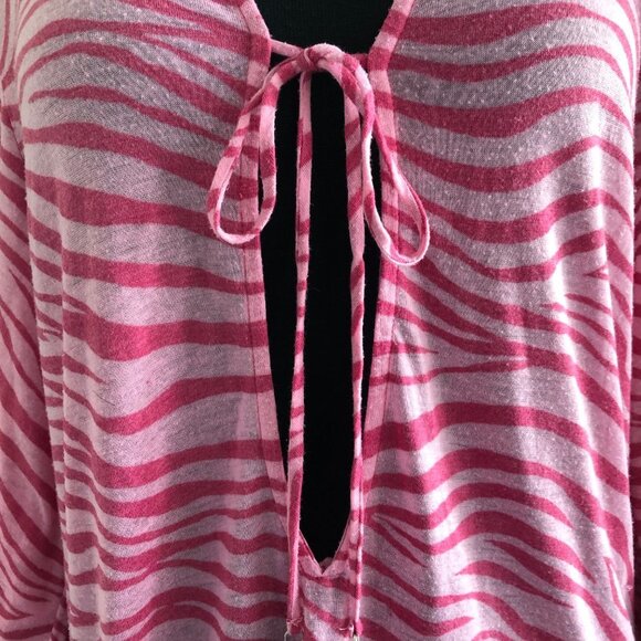 BEACH BUNNY PINK ZEBRA Soft Cotton Cover Up Sz S - Picture 3 of 6